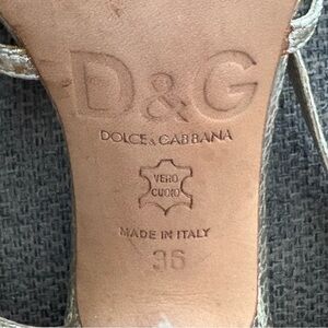 Dolce & Gabbana Vintage gold Leather heels 5.5
